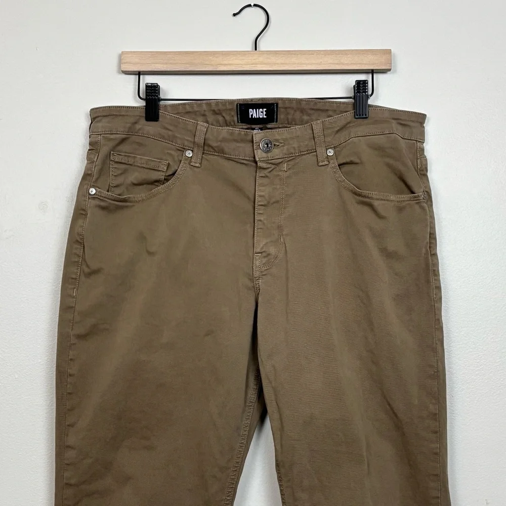 Paige Jeans Mens 34 Brown Normandie Straight Leg Made In USA 5 Pocket Denim
